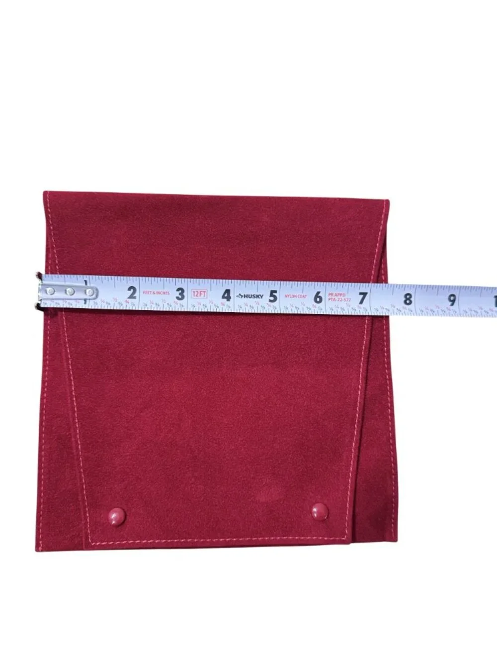 Cartier Red Suede Snap Closure Jewelry Travel Pouch Case Made In Spain